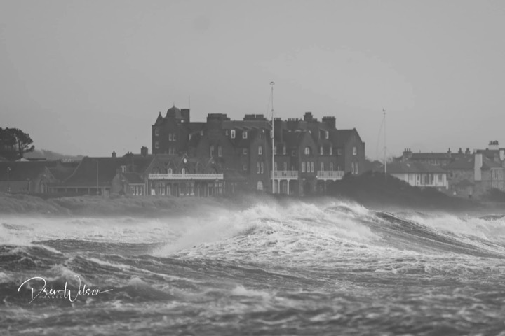 Beyond The Edge conditions photograph — Photo: Drew Wilson · Storm Éowyn