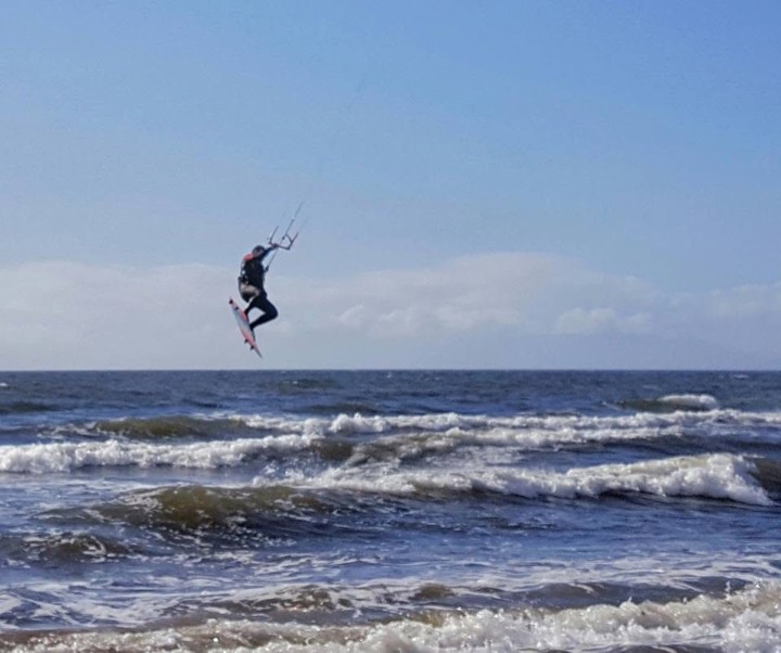 Beyond The Edge riding kitesurfing photograph